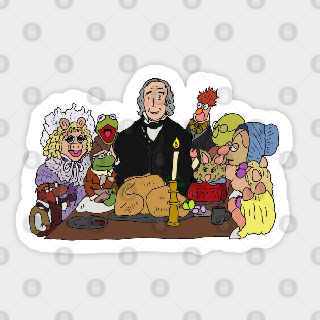 Muppets Christmas Carol - Thankful heart, no writing Sticker by JennyGreneIllustration